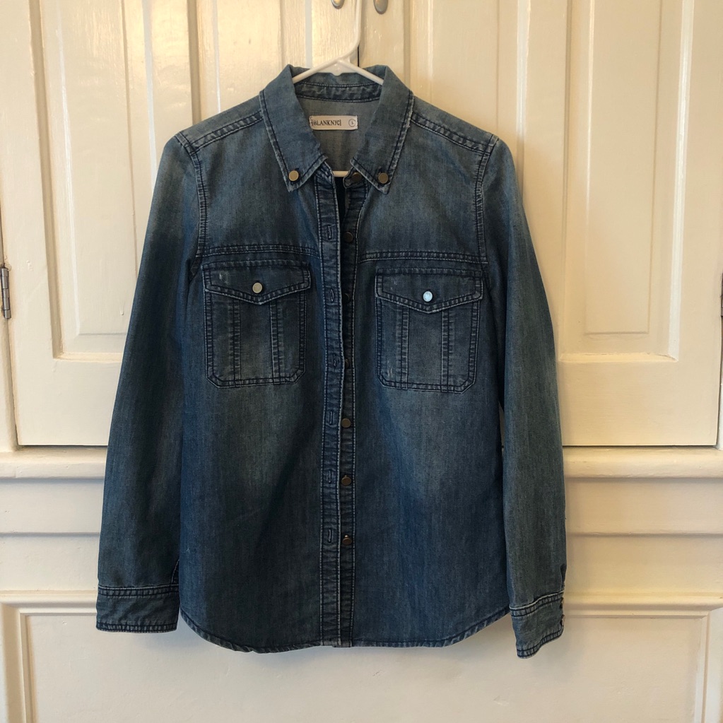 Blank Nyc Button Down Denim Top